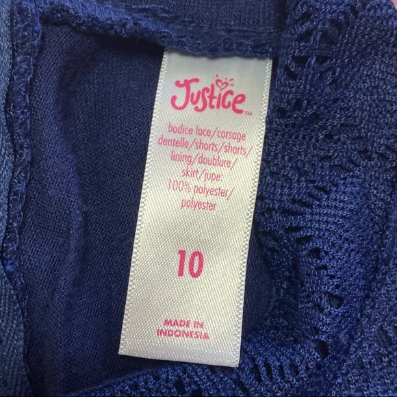 Justice Blue Kids Romper Size 10 - Picture 3 of 3